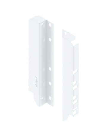 TANDEMBOX Holzrückwandhalter, Höhe D (224 mm), links/rechts, seidenweiss - Blum