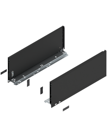 LBX Zargen pure, Höhe C (177 mm) NL=450 mm, carbonschwarz matt - Blum