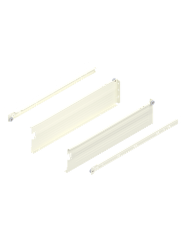 METABOX Stahlzarge, K (118 mm), Teilauszug, NL=500 mm, Schraubversion, links/rechts, R9001 cremeweiss - Blum
