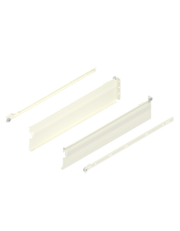 METABOX Stahlzarge, K (118 mm), Teilauszug, NL=550 mm, Schraubversion, links/rechts, R9001 cremeweiss - Blum