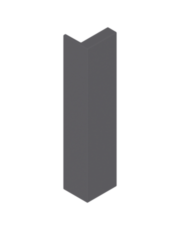 Abdeckkappe für MERIVOBOX, Höhe E, symmetrisch, unbedruckt, oriongrau matt - Blum