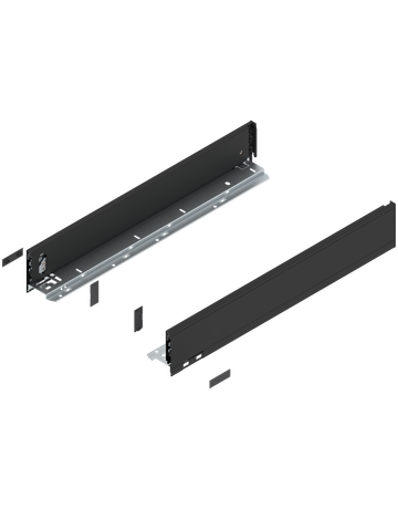 LBX Zargen pure, Höhe M (90,5 mm) NL=550 mm, carbonschwarz matt - Blum