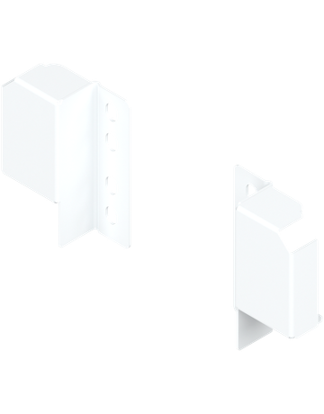TANDEMBOX plus/antaro Relinghalter (rückseitig), flexibel anbringbar, nicht verstellbare Reling, zum Schrauben, links/rechts, seidenweiss - Blum