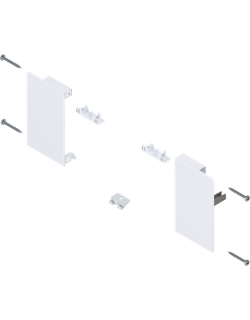 MERIVOBOX Fronthalter, Höhe M, für Innenschubkasten, links/rechts, seidenweiss matt - Blum