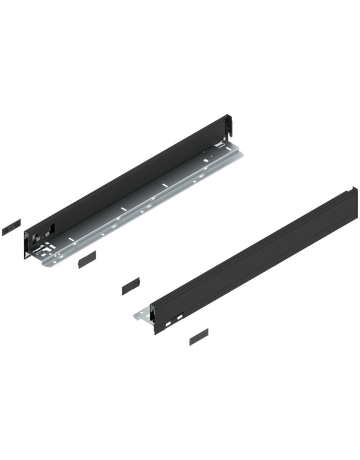 LBX Zargen pure, Höhe N (66,5 mm) NL=550 mm, carbonschwarz matt - Blum