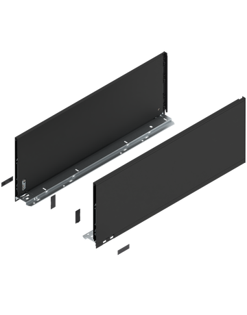 LBX Zargen pure, Höhe F (241 mm) NL=650 mm, carbonschwarz matt - Blum