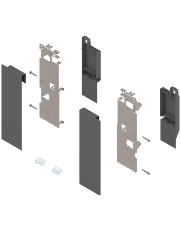 LEGRABOX Fronthalter, Höhe C, für Innenauszug mit Reling, links/rechts, für LEGRABOX free, oriongrau matt - Blum