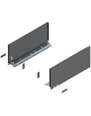 LEGRABOX Zarge, Höhe C (177 mm), NL=400 mm, links/rechts, für LEGRABOX pure, oriongrau matt - Blum