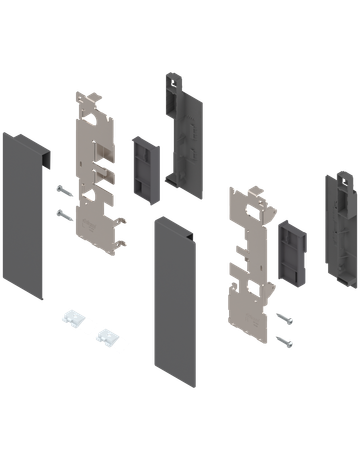 LEGRABOX Fronthalter, Höhe C, für Innenauszug mit Einschubelement, links/rechts, für LEGRABOX free, oriongrau matt - Blum