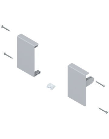 TANDEMBOX Fronthalter, Höhe M, für Innenschubkasten, links/rechts, für TANDEMBOX antaro, weissgrau - Blum