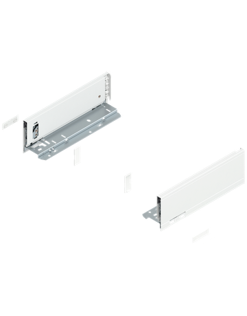 LEGRABOX Zarge, Höhe M (90.5 mm), NL=270 mm, links/rechts, für LEGRABOX pure, seidenweiss matt - Blum
