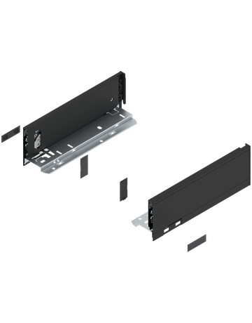 LBX Zargen pure, Höhe M (90,5 mm) NL=270 mm, carbonschwarz matt - Blum