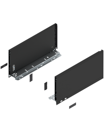 LBX Zargen pure, Höhe C (177 mm) NL=350 mm, carbonschwarz matt - Blum