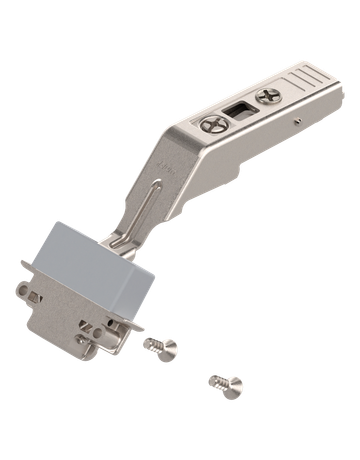CLIP top Zwischenscharnier-Alu für AVENTOS Hochfaltklappe 134°, ohne Feder, Topf: Schrauben, vernickelt - Blum