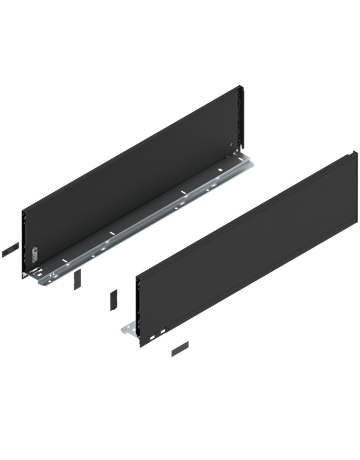 LBX Zargen pure, Höhe C (177 mm) NL=650 mm, carbonschwarz matt - Blum