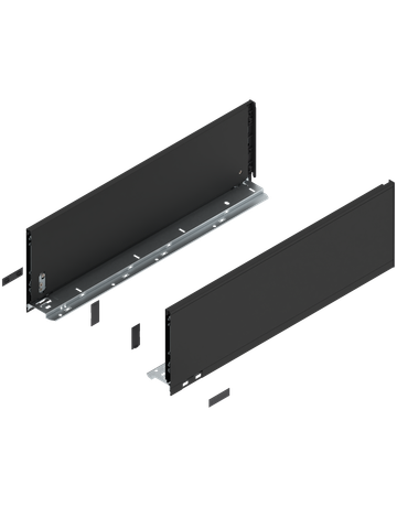 LBX Zargen pure, Höhe C (177 mm) NL=550 mm, carbonschwarz matt - Blum