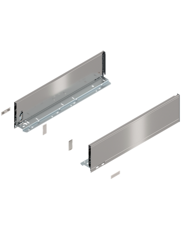 LEGRABOX Zarge, Höhe K (128.5 mm), NL=500 mm, links/rechts, für LEGRABOX pure, inox-gebür.-lackiert - Blum