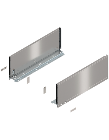 LEGRABOX Zarge, Höhe C (177 mm), NL=450 mm, links/rechts, für LEGRABOX pure, inox-gebür.-lackiert - Blum