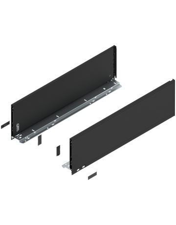 LBX Zargen pure, Höhe C (177 mm) NL=600 mm, carbonschwarz matt - Blum