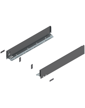 LEGRABOX Zarge, Höhe M (90.5 mm), NL=550 mm, links/rechts, für LEGRABOX pure, oriongrau matt - Blum