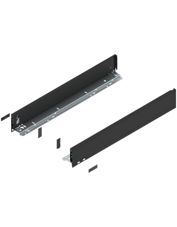 LBX Zargen pure, Höhe M (90,5 mm) NL=600 mm, carbonschwarz matt - Blum