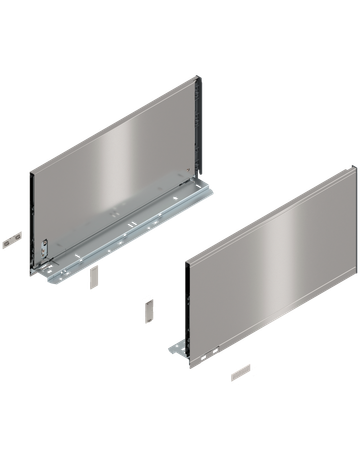 LEGRABOX Zarge, Höhe F (241 mm), NL=450 mm, links/rechts, für LEGRABOX pure, inox-gebür.-lackiert - Blum