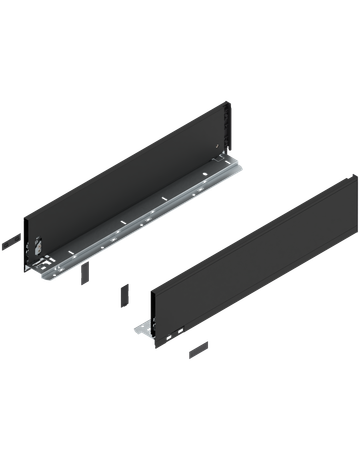 LBX Zargen pure, Höhe K (128,5 mm) NL=550 mm, carbonschwarz matt - Blum