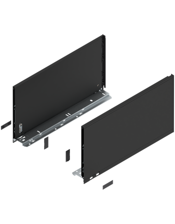 LBX Zargen pure, Höhe F (241 mm) NL=450 mm, carbonschwarz matt - Blum