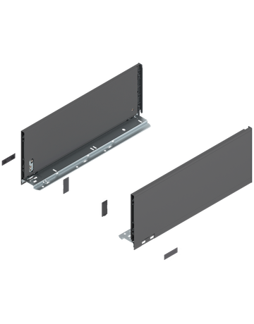 LEGRABOX Zarge, Höhe C (177 mm), NL=450 mm, links/rechts, für LEGRABOX pure, oriongrau matt - Blum