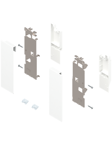 LEGRABOX Fronthalter, Höhe C, für Innenauszug mit Reling, links/rechts, für LEGRABOX free, seidenweiss matt - Blum