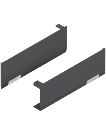 Abdeckkappenset AVENTOS HF/HS/HL top, glatt, links/rechts, tiefgrau/inox-g. - Blum