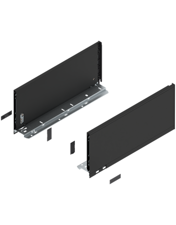 LBX Zargen pure, Höhe C (177 mm) NL=400 mm, carbonschwarz matt - Blum