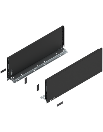 LBX Zargen pure, Höhe C (177 mm) NL=500 mm, carbonschwarz matt - Blum