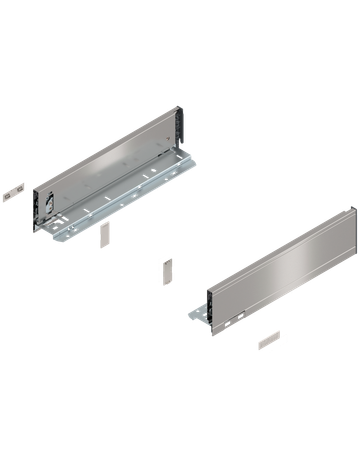 LEGRABOX Zarge, Höhe M (90.5 mm), NL=350 mm, links/rechts, für LEGRABOX pure, inox-gebür.-lackiert - Blum