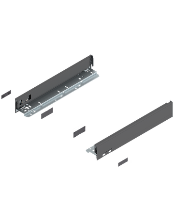 LEGRABOX Zarge, Höhe N (66.5 mm), NL=400 mm, links/rechts, für LEGRABOX pure, oriongrau matt - Blum