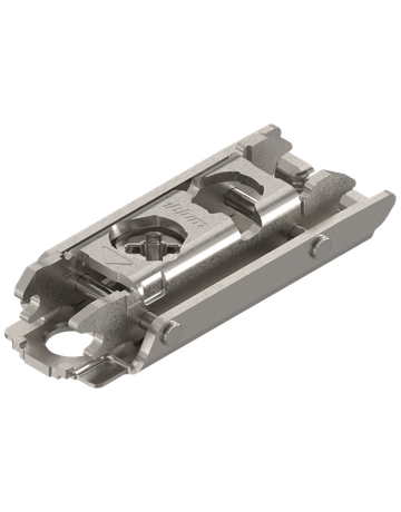 CLIP Montageplatte, gerade, 0 mm, Stahl, Schrauben, HV: Exzenter, vernickelt - Blum