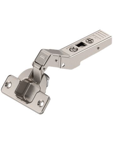 CLIP top Winkelscharnier 45° I, halbaufschlagend, ohne Feder, Topf: Schrauben, vernickelt - Blum