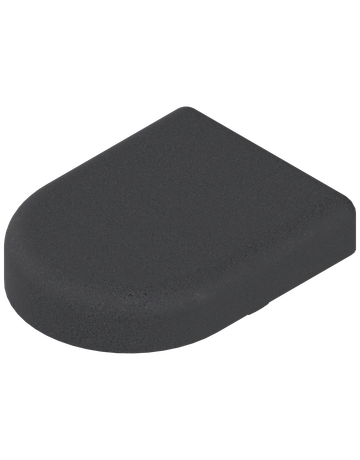 Glastürscharnier-Topfabdeckkappe, D-Form, schwarz - Blum