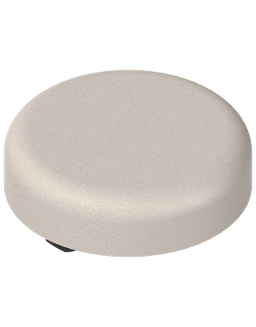 Glastürscharnier-Topfabdeckkappe, rund, matt-nickel - Blum