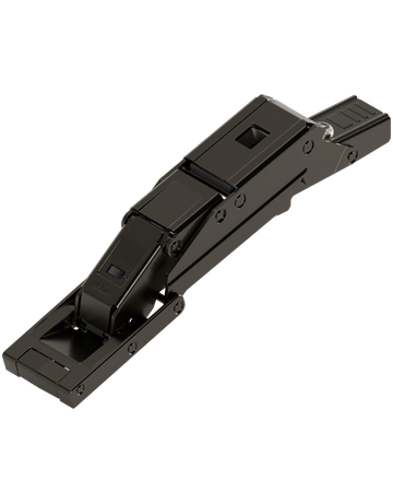 CLIP top BLUMOTION Glastür-CRISTALLO 110°, Eckanschlag, Topf: Kleben, onyxschwarz