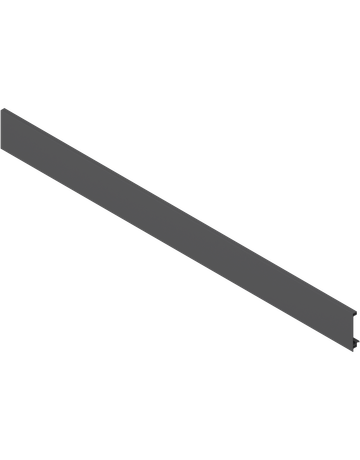 LEGRABOX Vorderstück, für Innenschubkasten und Innenauszug mit Querreling, KB=1200 mm, zum Ablängen, oriongrau matt - Blum