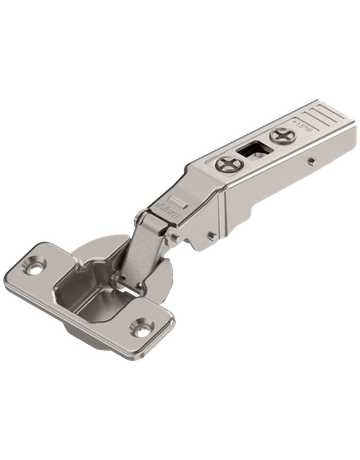 CLIP top Winkelscharnier 15° III, max. aufschl., ohne Feder, Topf: Schrauben, vernickelt - Blum