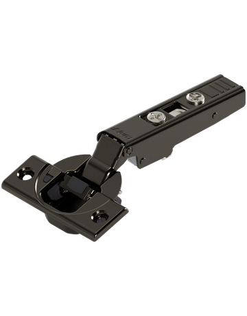 CLIP top BLUMOTION Standardscharnier 110°, Eckanschlag, Topf: Schrauben, onyxschwarz