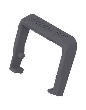 92° Öffnungswinkelbegrenzer für dünne Türen Scharnier, R7037 staubgrau - Blum