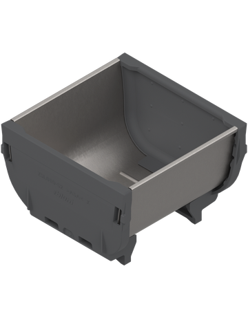 ORGA-LINE Schale, Länge=88 mm, Breite=88 mm, inox-gebü/staubgr - Blum