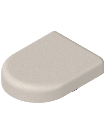 Glastürscharnier-Topfabdeckkappe, D-Form, matt-nickel - Blum