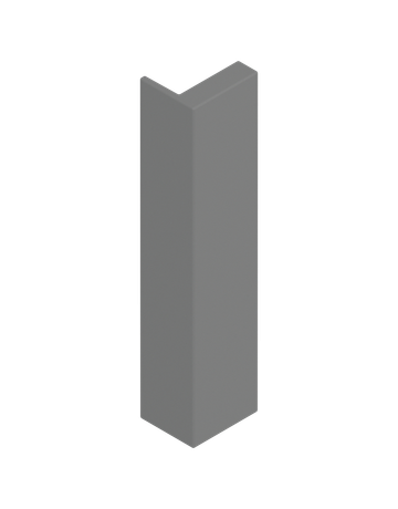 Abdeckkappe für MERIVOBOX, Höhe E, symmetrisch, unbedruckt, indiumgrau matt - Blum