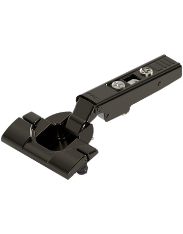 CLIP top Standardscharnier 110°, Eckanschlag, ohne Feder, Topf: INSERTA, onyxschwarz - Blum