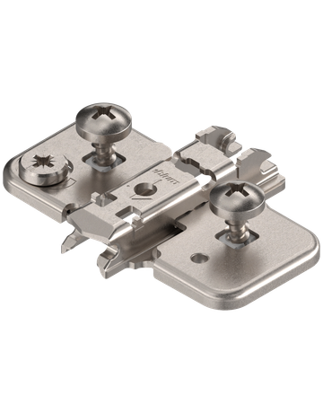 CLIP Montageplatte, kreuz, 0 mm, Stahl, EXPANDO für Zwillingsanschlag, HV: Exzenter, vernickelt - Blum