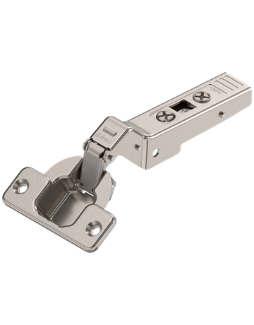 CLIP top Winkelscharnier 30° II, aufschlagend, ohne Feder, Topf: Schrauben, vernickelt - Blum